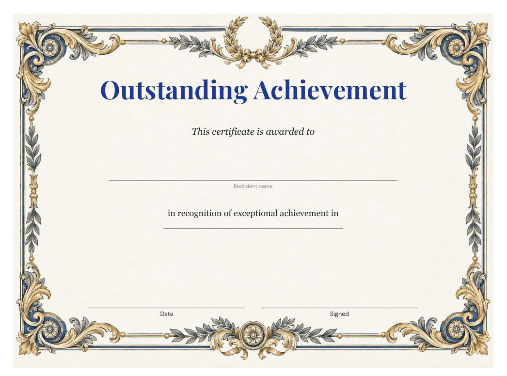 Preview of the first page of Outstanding Achievement